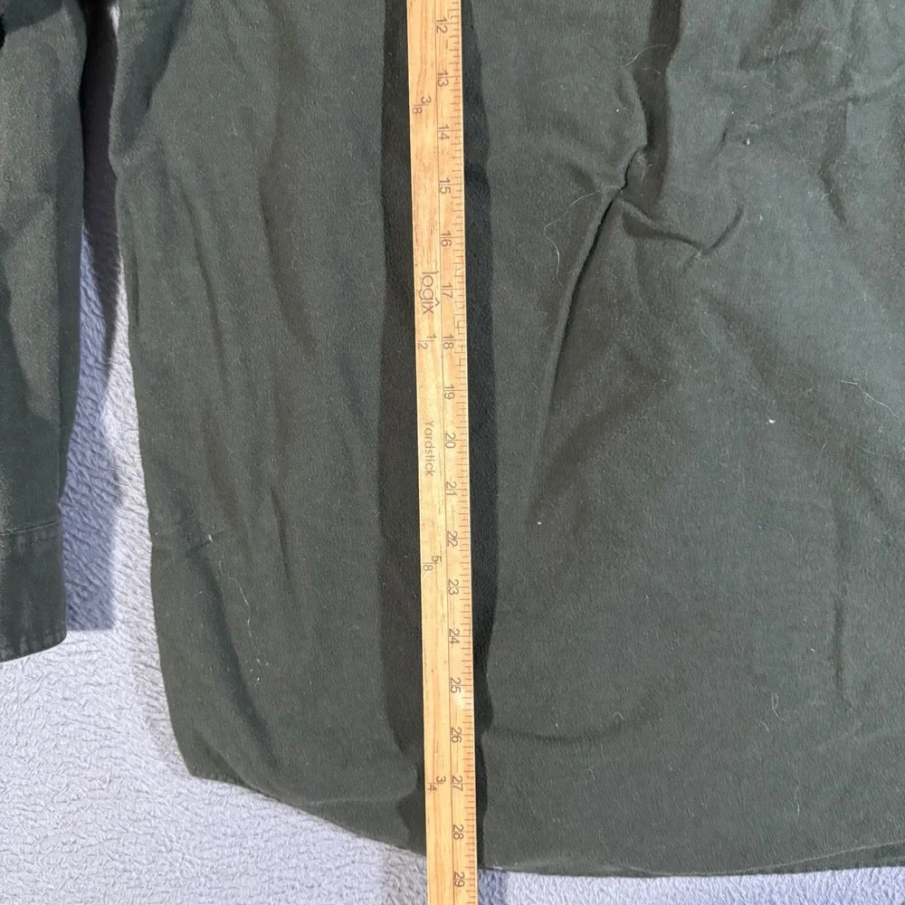 Eddie Bauer Flannel Mens XL Green‎ Cotton Long Sleeve Button Up Shirt Pockets
